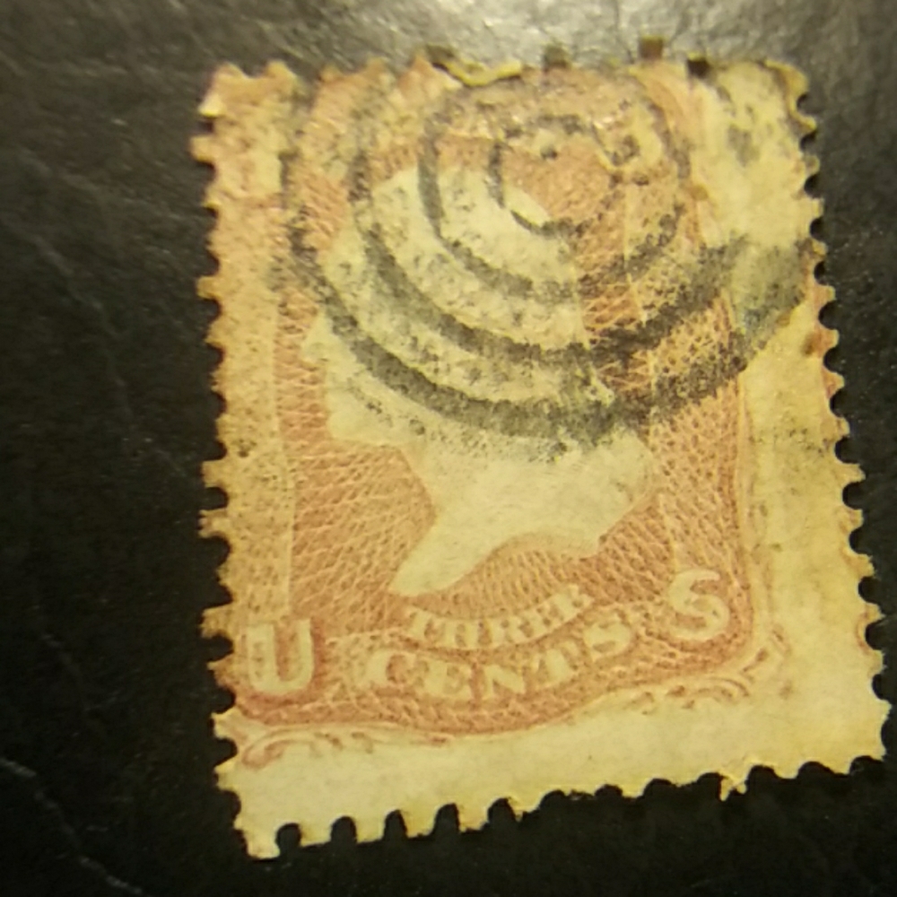 1861 3c pink #64 Washington stamp